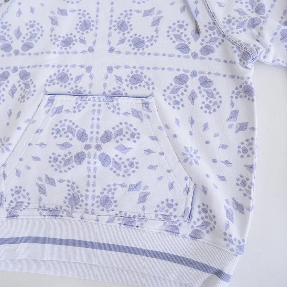 SER.O.YA Foster Hoodie Pullover  Sweater White & Purple Floral XS NWT - Picture 4 of 12